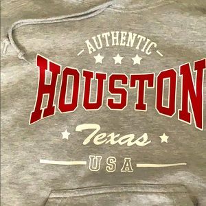 Women’s Houston Texas athletic sweater hoodie grey small